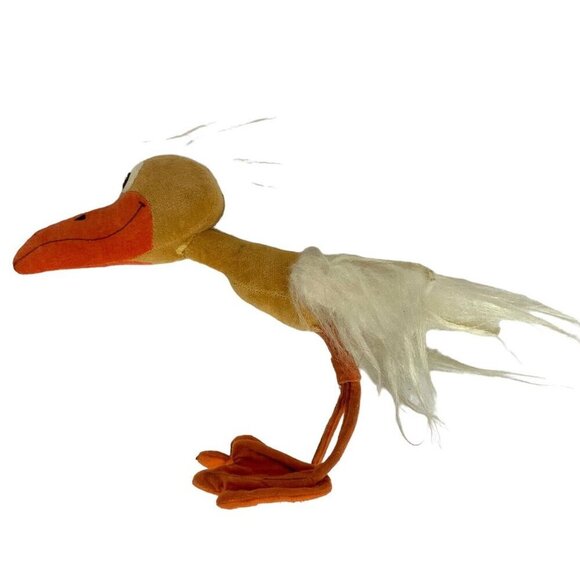 Kamar Beep Beep Roadrunner Bird Plush Gold Wired Legs Vintage 1969 Japan - Picture 2 of 10